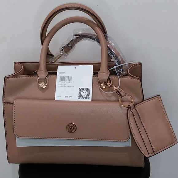 NWT Anne Klein Pocket Satchel Bag - Picture 2 of 13
